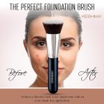 Flat Top Kabuki Foundation Brush By KESHIMA - Premium Makeup Brush for Liquid, Cream, and Powder - Buffing, Blending, Flawless Face Brush - Image 5